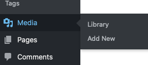 Wordpress media library